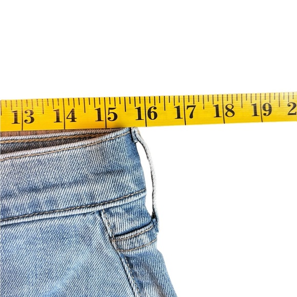 Frank & Eileen Monaghan Blue Denim Raw Hem Straight Leg Hi-Rise Jeans Size 31 - Picture 7 of 13